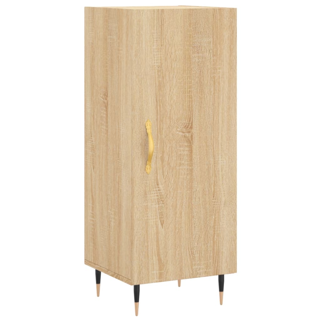 Hoge kast 34,5x34x180 cm bewerkt hout sonoma eikenkleurig is nu te koop bij PeponiXL, paradijselijk wonen!