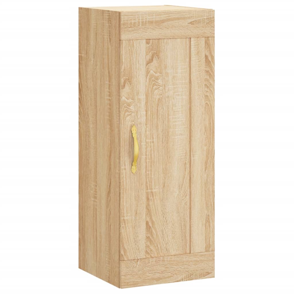 Hoge kast 34,5x34x180 cm bewerkt hout sonoma eikenkleurig is nu te koop bij PeponiXL, paradijselijk wonen!