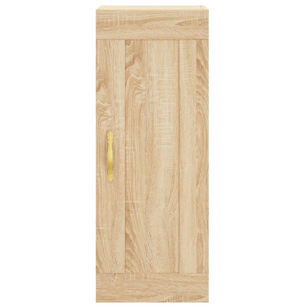 Hoge kast 34,5x34x180 cm bewerkt hout sonoma eikenkleurig is nu te koop bij PeponiXL, paradijselijk wonen!