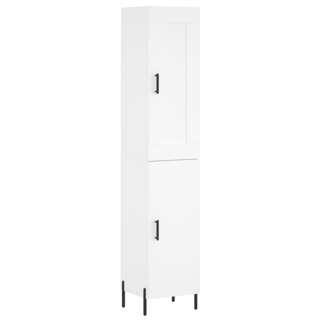 Hoge kast 34,5x34x180 cm bewerkt hout wit is nu te koop bij PeponiXL, paradijselijk wonen!