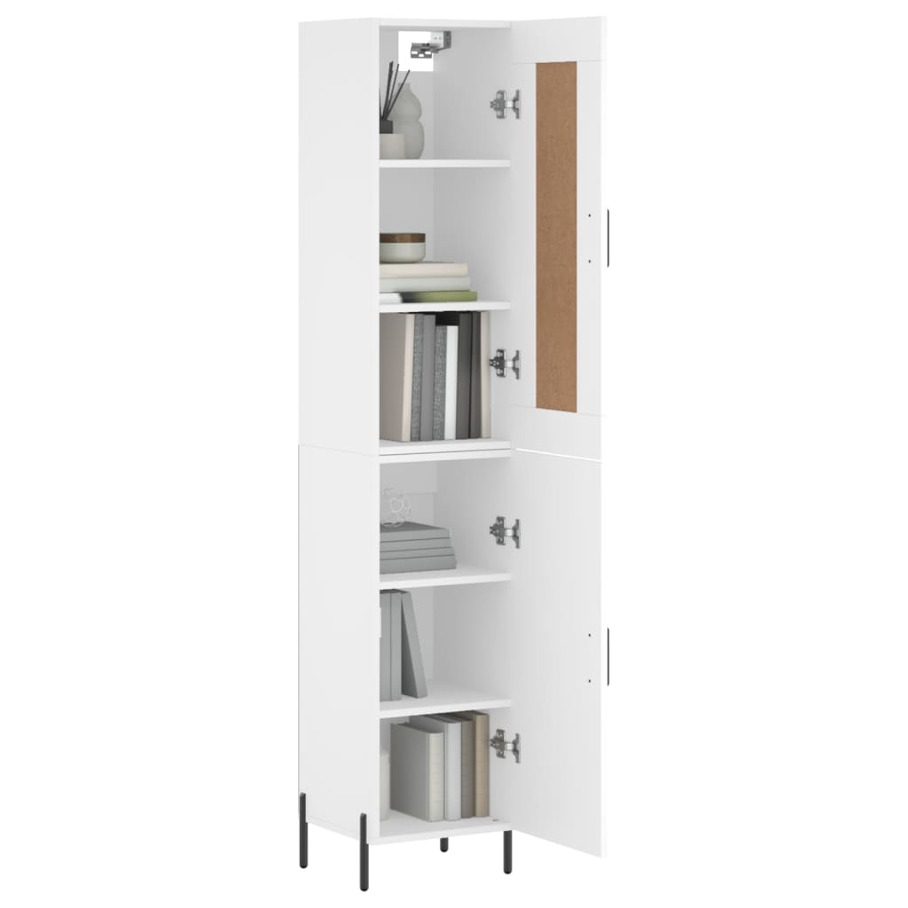 Hoge kast 34,5x34x180 cm bewerkt hout wit is nu te koop bij PeponiXL, paradijselijk wonen!
