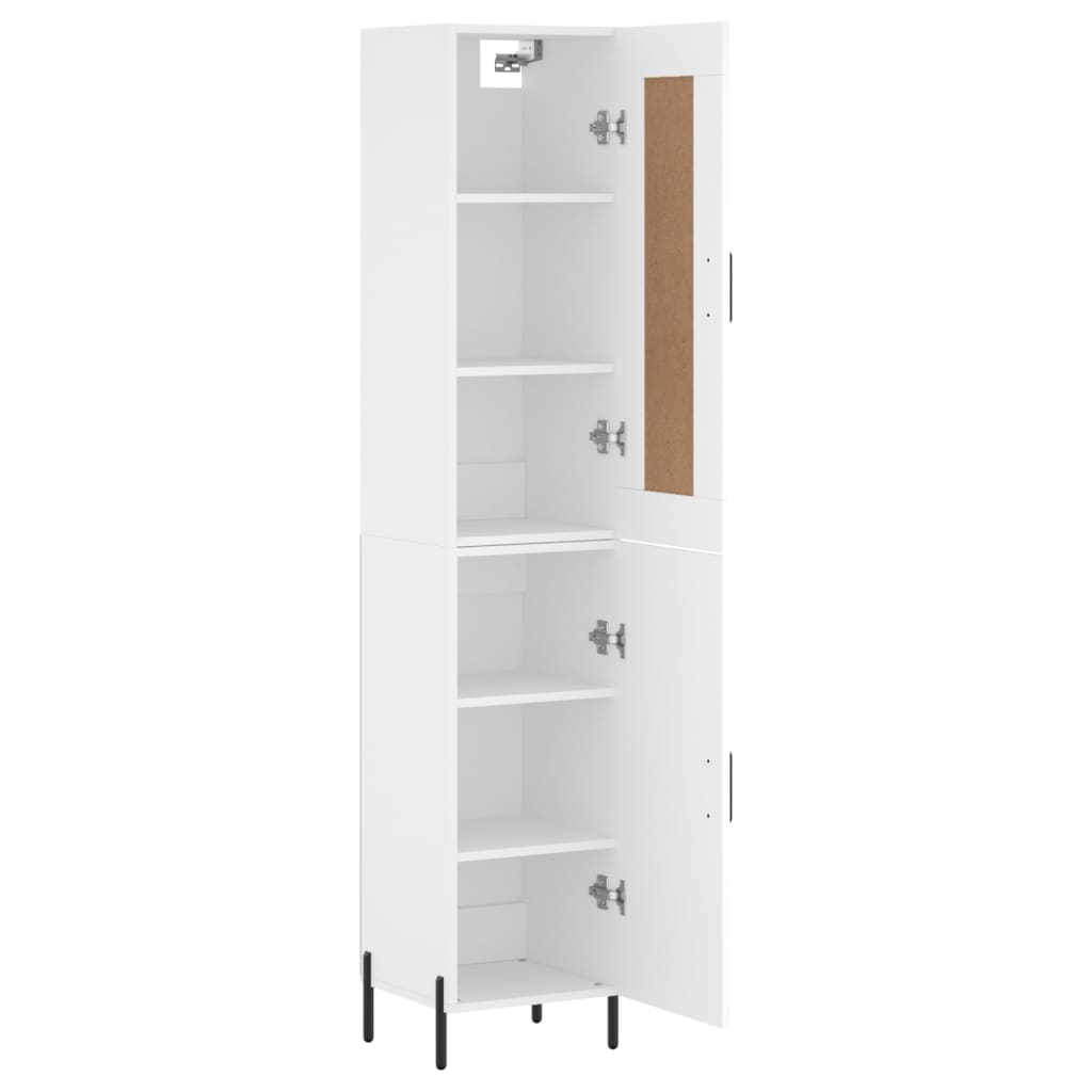 Hoge kast 34,5x34x180 cm bewerkt hout wit is nu te koop bij PeponiXL, paradijselijk wonen!