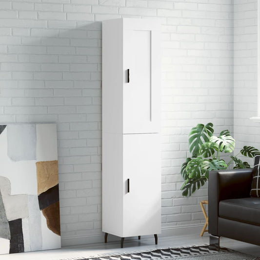 Hoge kast 34,5x34x180 cm bewerkt hout wit is nu te koop bij PeponiXL, paradijselijk wonen!