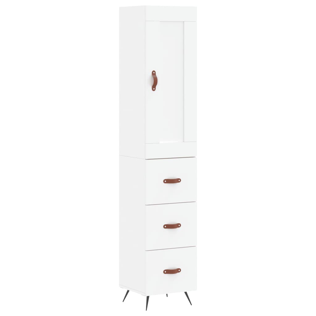 Hoge kast 34,5x34x180 cm bewerkt hout wit is nu te koop bij PeponiXL, paradijselijk wonen!