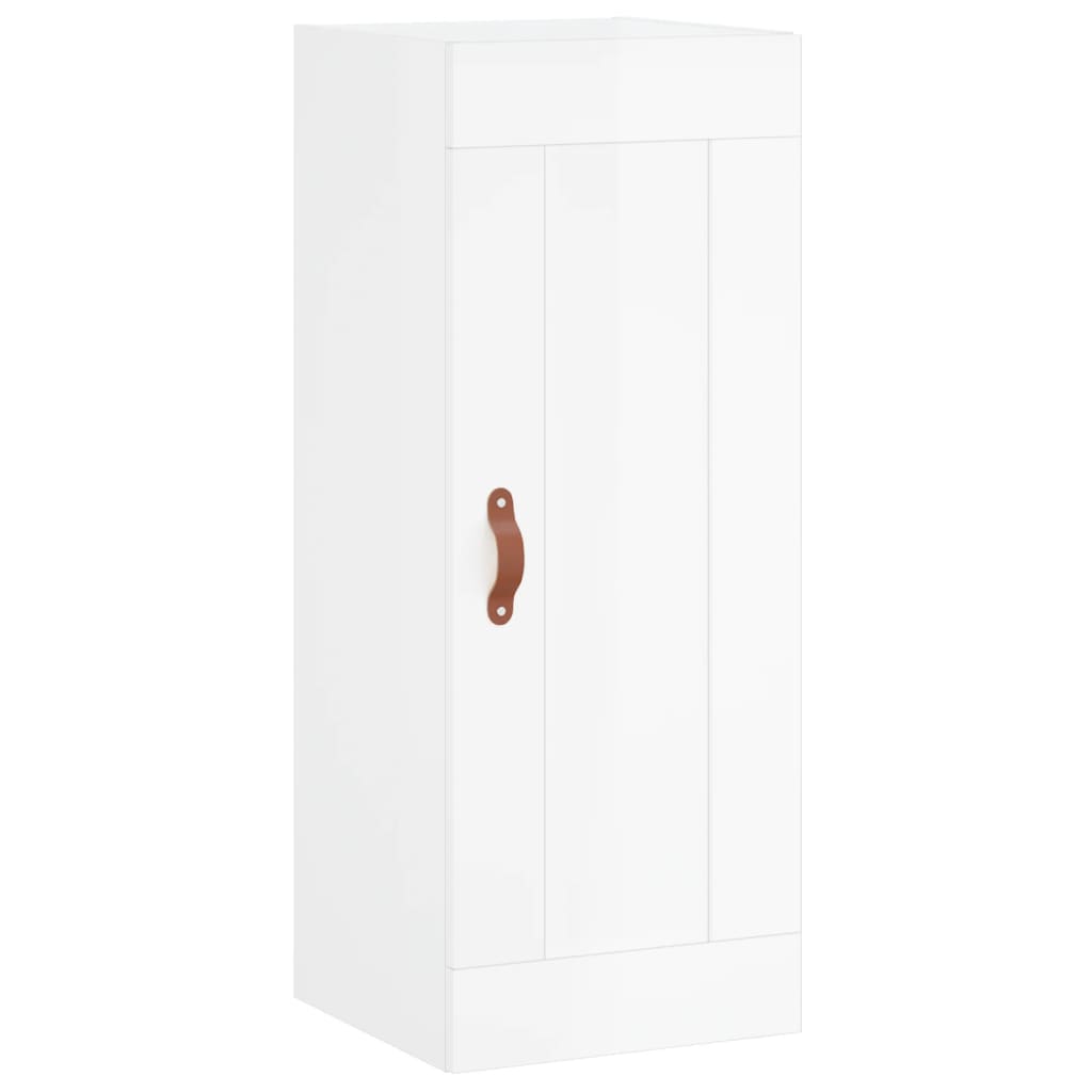 Hoge kast 34,5x34x180 cm bewerkt hout hoogglans wit is nu te koop bij PeponiXL, paradijselijk wonen!