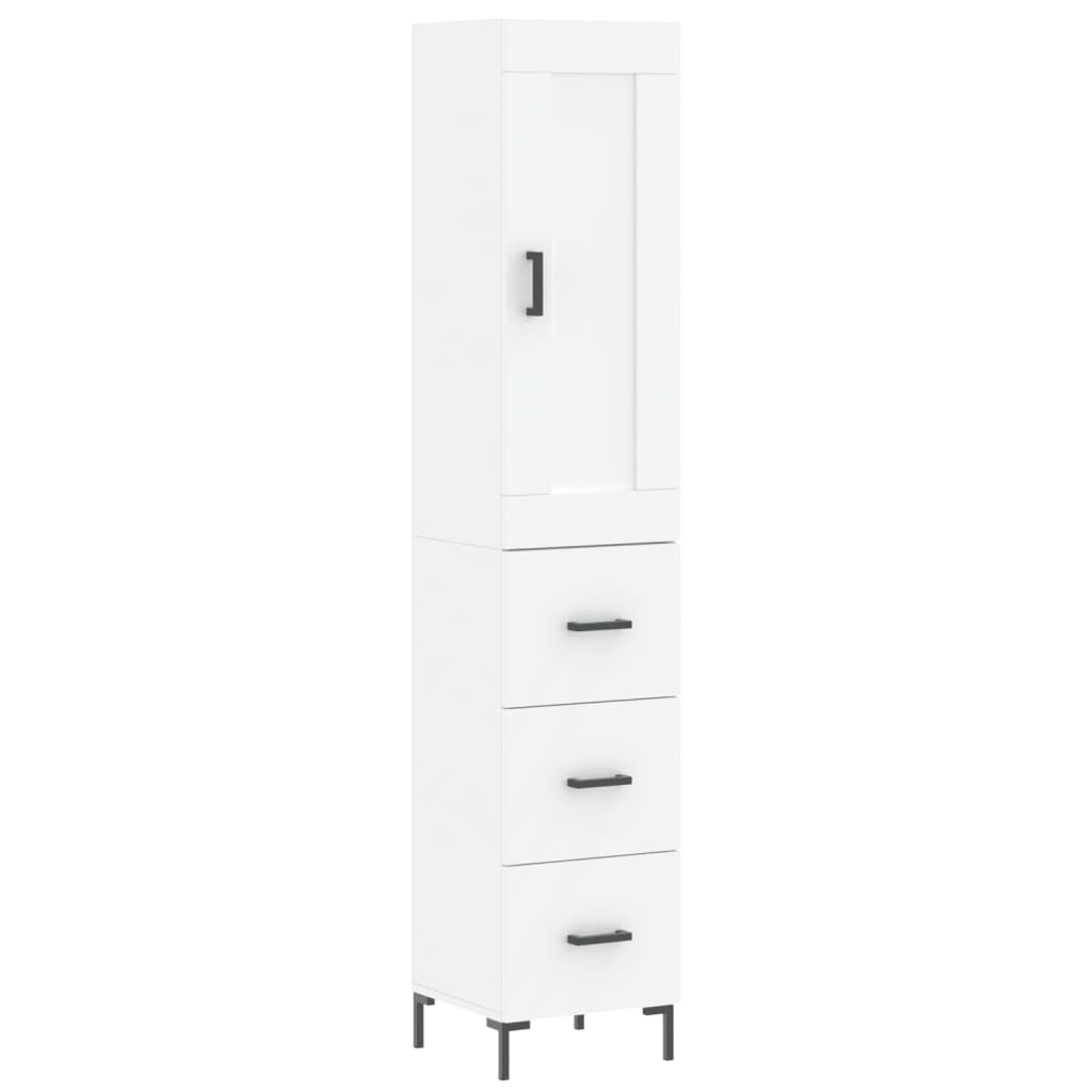 Hoge kast 34,5x34x180 cm bewerkt hout wit is nu te koop bij PeponiXL, paradijselijk wonen!