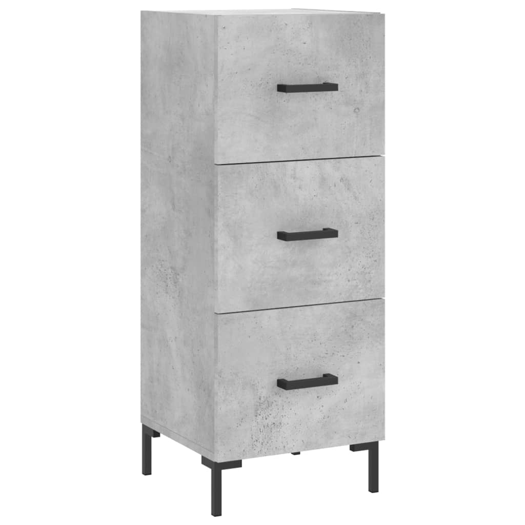 Hoge kast 34,5x34x180 cm bewerkt hout betongrijs is nu te koop bij PeponiXL, paradijselijk wonen!