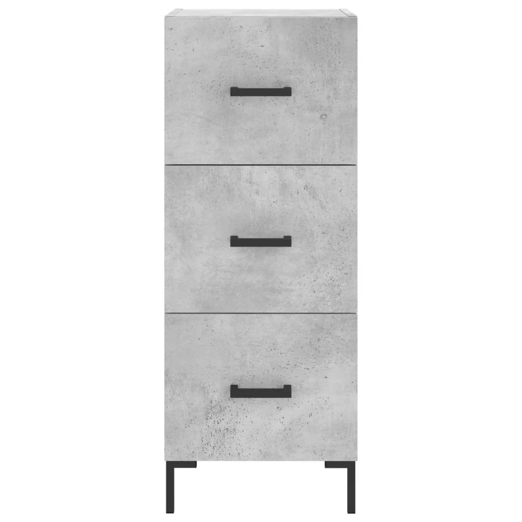 Hoge kast 34,5x34x180 cm bewerkt hout betongrijs is nu te koop bij PeponiXL, paradijselijk wonen!