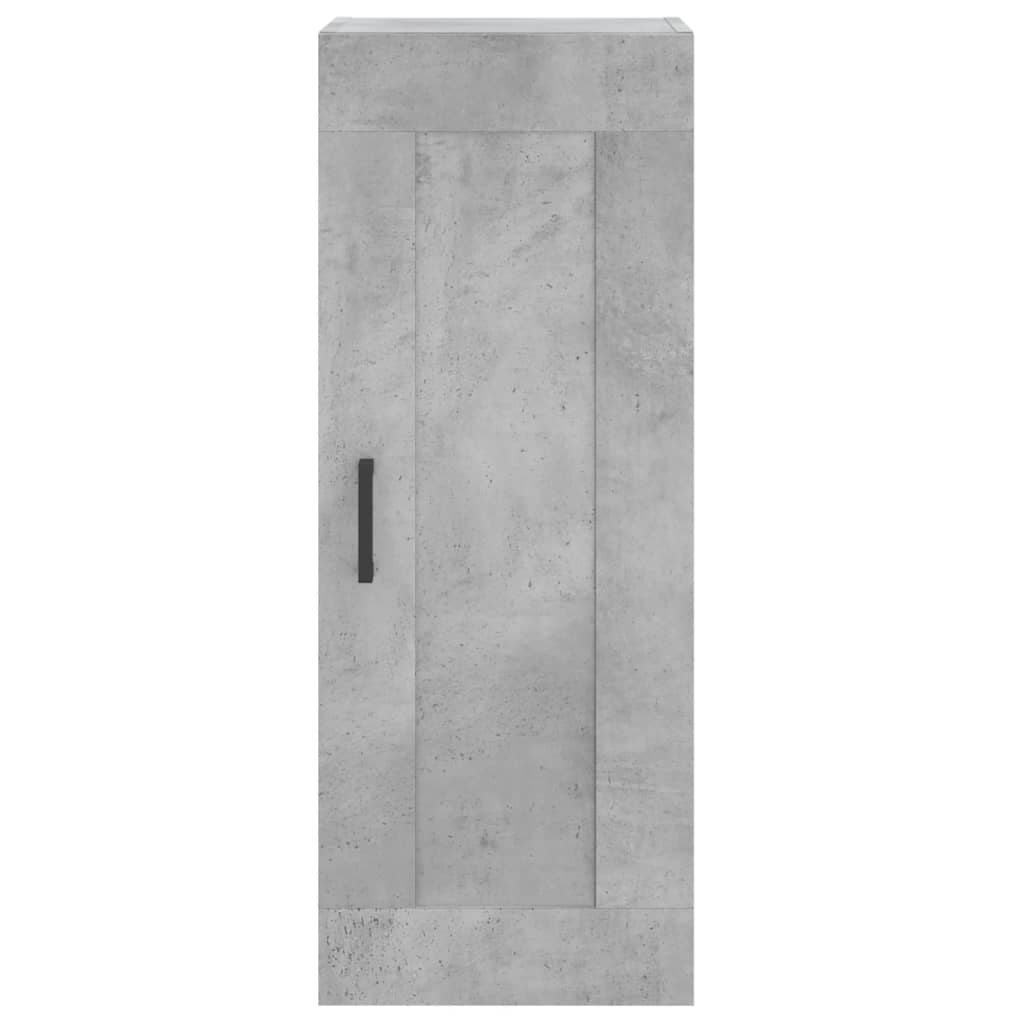 Hoge kast 34,5x34x180 cm bewerkt hout betongrijs is nu te koop bij PeponiXL, paradijselijk wonen!