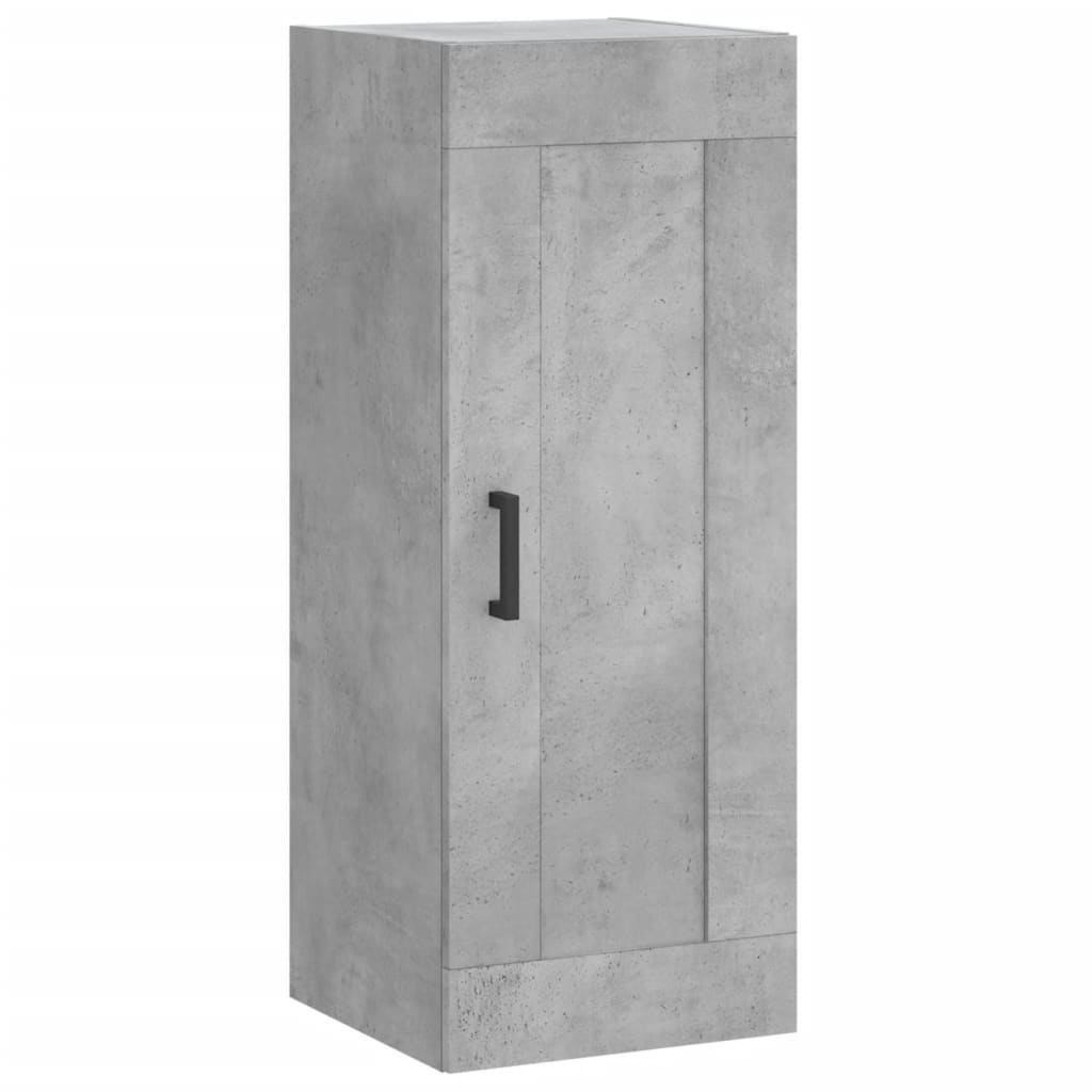 Hoge kast 34,5x34x180 cm bewerkt hout betongrijs is nu te koop bij PeponiXL, paradijselijk wonen!
