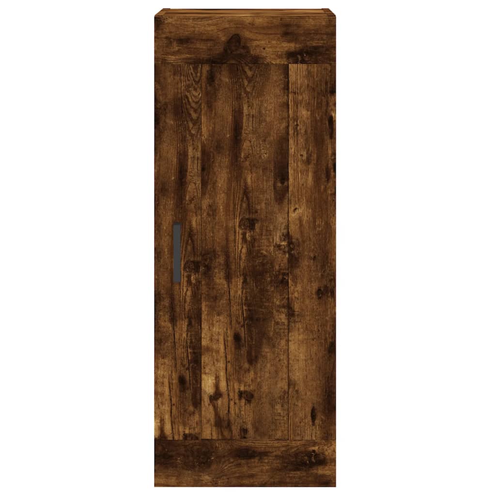 Hoge kast 34,5x34x180 cm bewerkt hout gerookt eikenkleurig is nu te koop bij PeponiXL, paradijselijk wonen!