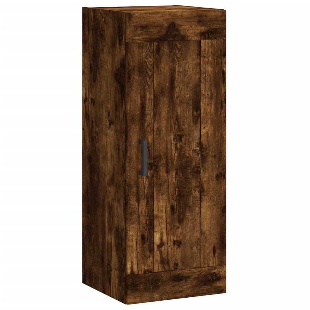 Hoge kast 34,5x34x180 cm bewerkt hout gerookt eikenkleurig is nu te koop bij PeponiXL, paradijselijk wonen!
