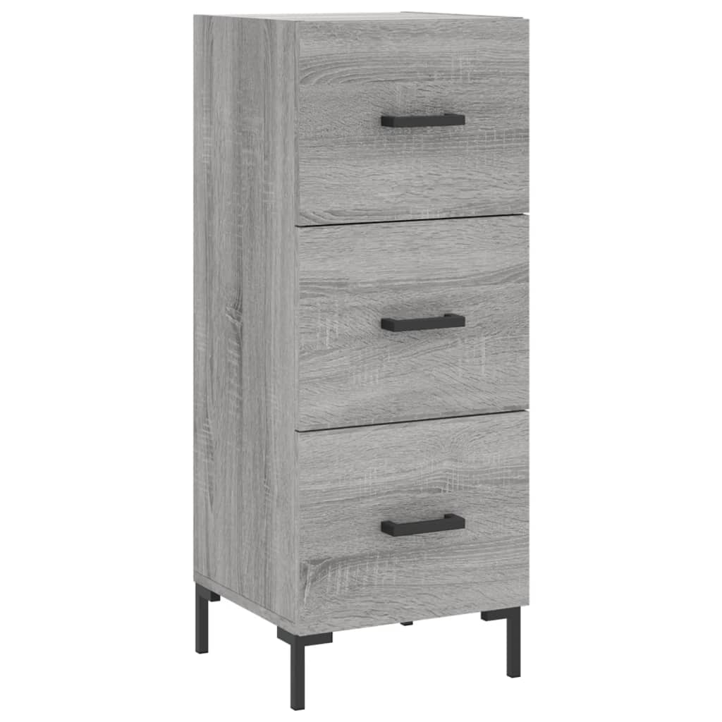 Hoge kast 34,5x34x180 cm bewerkt hout grijs sonoma eikenkleurig is nu te koop bij PeponiXL, paradijselijk wonen!