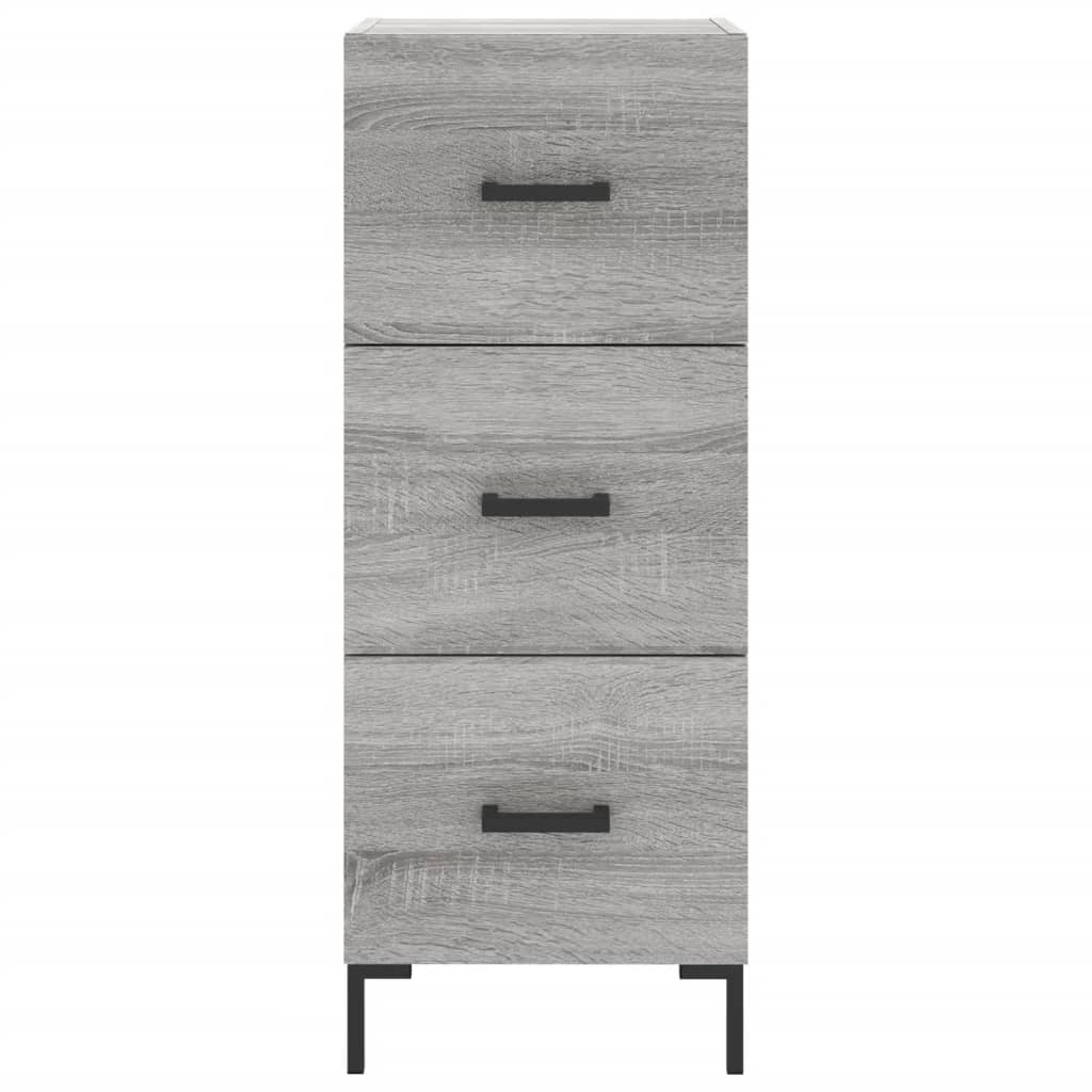 Hoge kast 34,5x34x180 cm bewerkt hout grijs sonoma eikenkleurig is nu te koop bij PeponiXL, paradijselijk wonen!