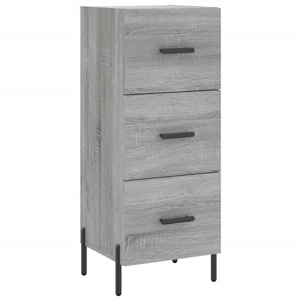 Hoge kast 34,5x34x180 cm bewerkt hout grijs sonoma eikenkleurig is nu te koop bij PeponiXL, paradijselijk wonen!