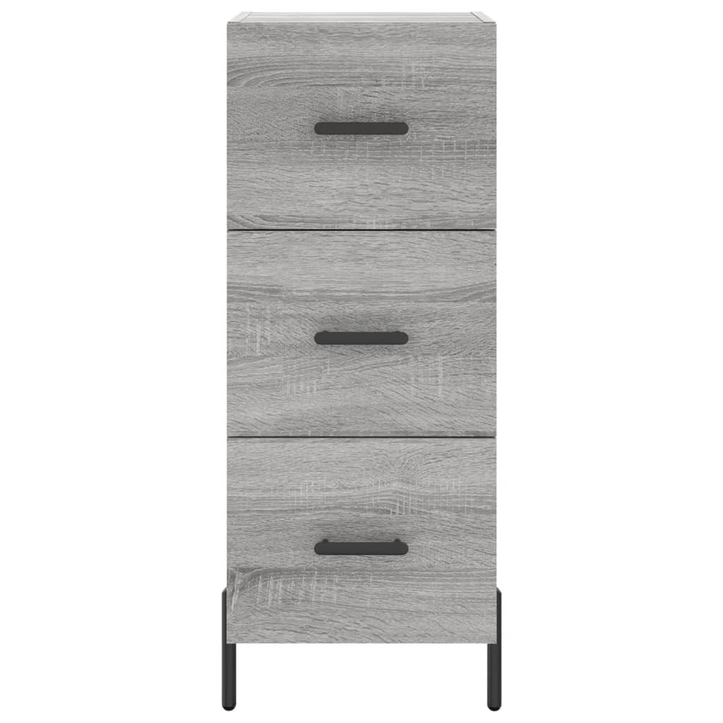 Hoge kast 34,5x34x180 cm bewerkt hout grijs sonoma eikenkleurig is nu te koop bij PeponiXL, paradijselijk wonen!