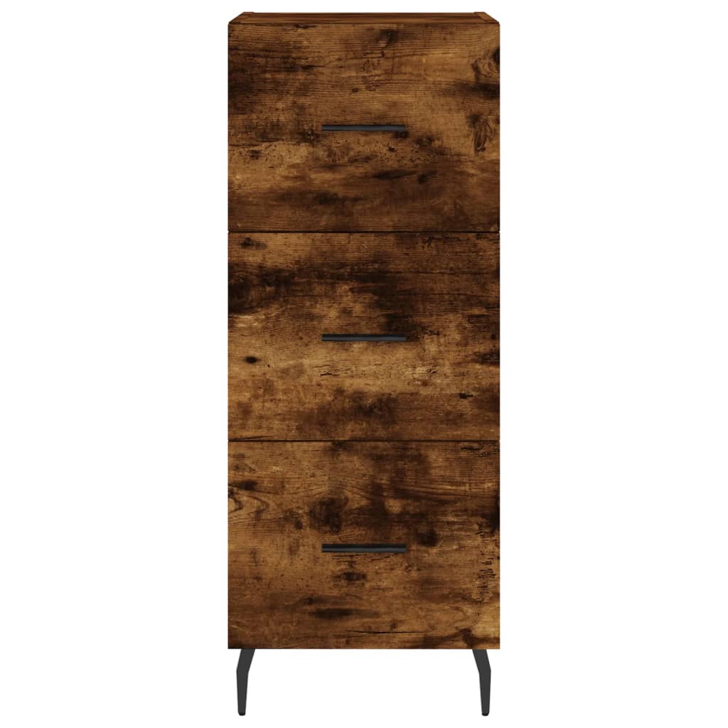 Hoge kast 34,5x34x180 cm bewerkt hout gerookt eikenkleurig is nu te koop bij PeponiXL, paradijselijk wonen!