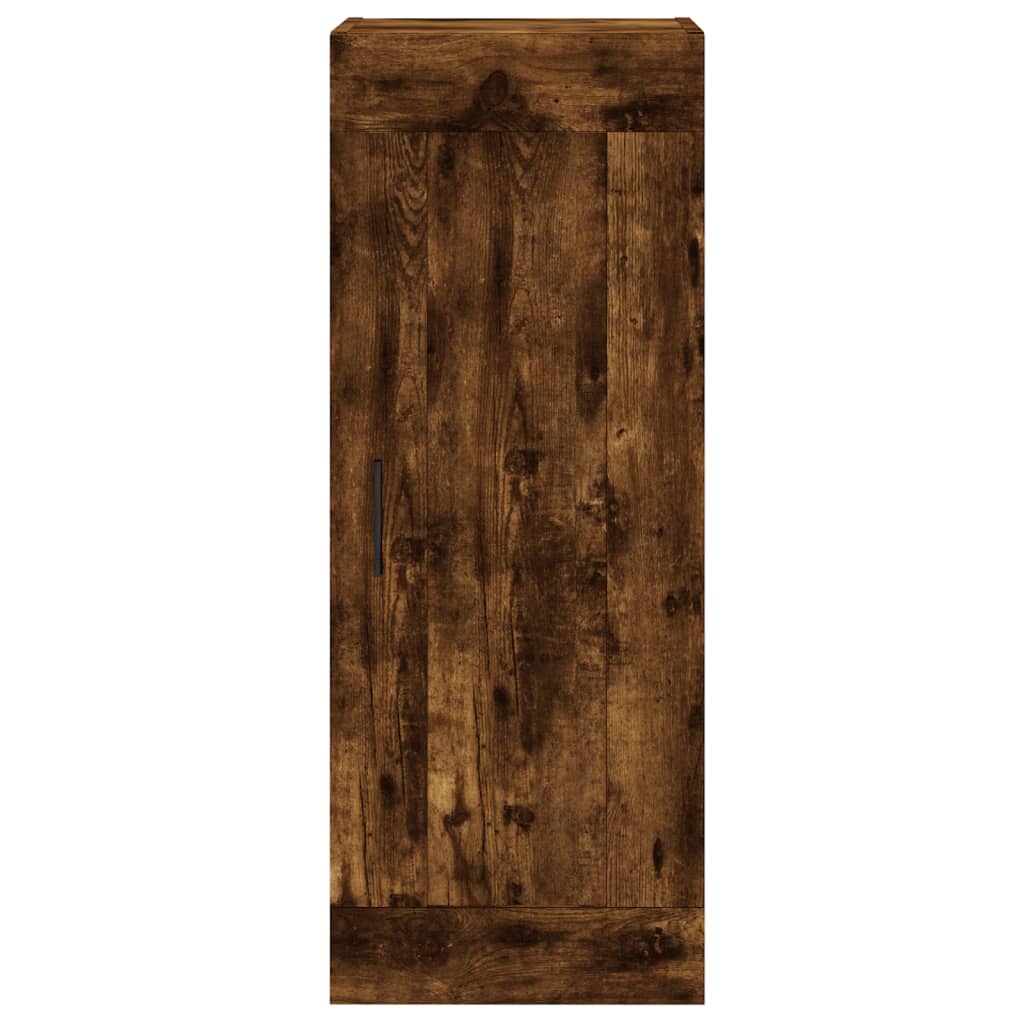 Hoge kast 34,5x34x180 cm bewerkt hout gerookt eikenkleurig is nu te koop bij PeponiXL, paradijselijk wonen!