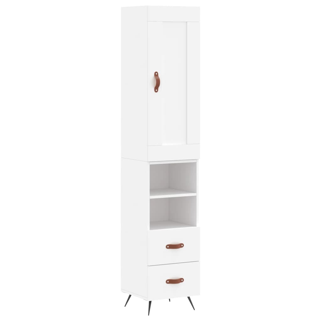 Hoge kast 34,5x34x180 cm bewerkt hout wit is nu te koop bij PeponiXL, paradijselijk wonen!