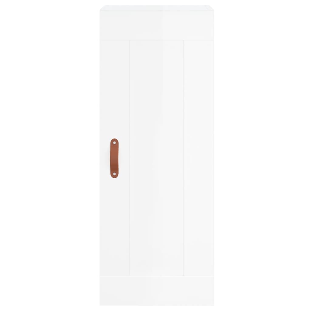 Hoge kast 34,5x34x180 cm bewerkt hout hoogglans wit is nu te koop bij PeponiXL, paradijselijk wonen!