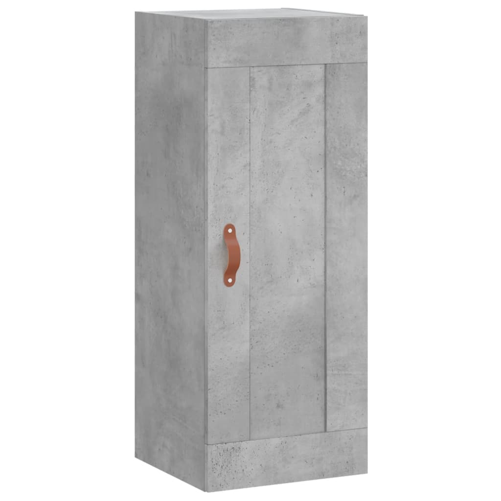 Hoge kast 34,5x34x180 cm bewerkt hout betongrijs is nu te koop bij PeponiXL, paradijselijk wonen!