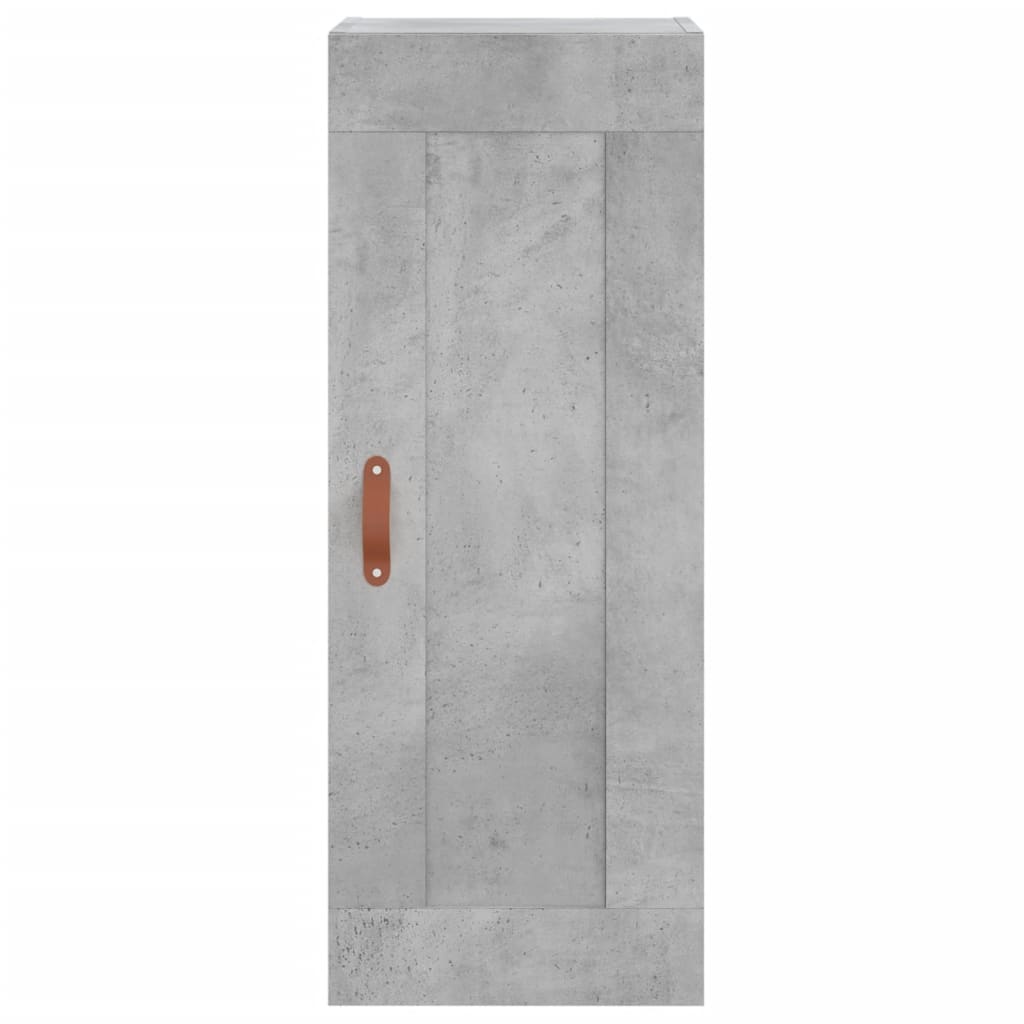 Hoge kast 34,5x34x180 cm bewerkt hout betongrijs is nu te koop bij PeponiXL, paradijselijk wonen!