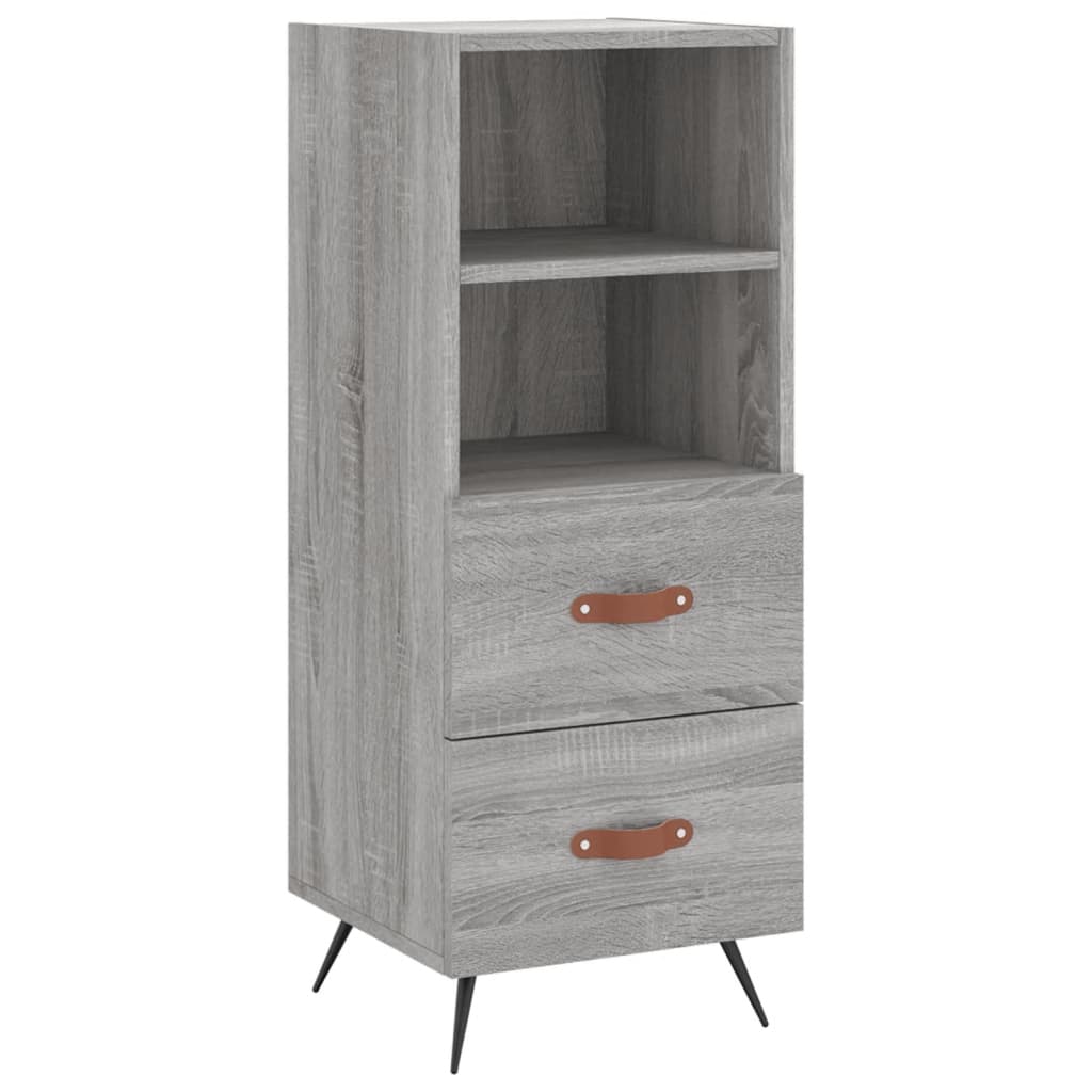 Hoge kast 34,5x34x180 cm bewerkt hout grijs sonoma eikenkleurig is nu te koop bij PeponiXL, paradijselijk wonen!