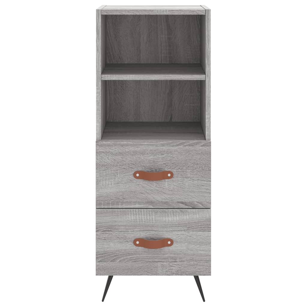Hoge kast 34,5x34x180 cm bewerkt hout grijs sonoma eikenkleurig is nu te koop bij PeponiXL, paradijselijk wonen!