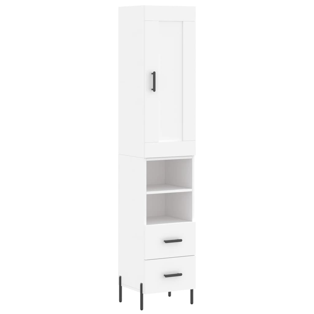 Hoge kast 34,5x34x180 cm bewerkt hout wit is nu te koop bij PeponiXL, paradijselijk wonen!