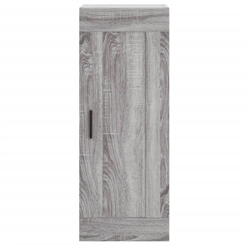 Hoge kast 34,5x34x180 cm bewerkt hout grijs sonoma eikenkleurig is nu te koop bij PeponiXL, paradijselijk wonen!