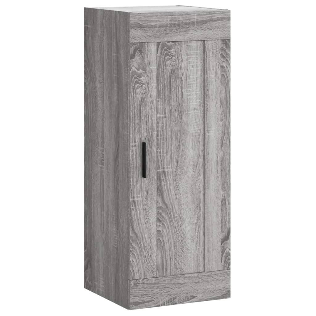 Hoge kast 34,5x34x180 cm bewerkt hout grijs sonoma eikenkleurig is nu te koop bij PeponiXL, paradijselijk wonen!