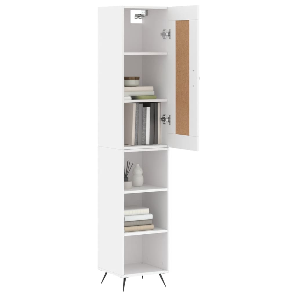 Hoge kast 34,5x34x180 cm bewerkt hout wit is nu te koop bij PeponiXL, paradijselijk wonen!