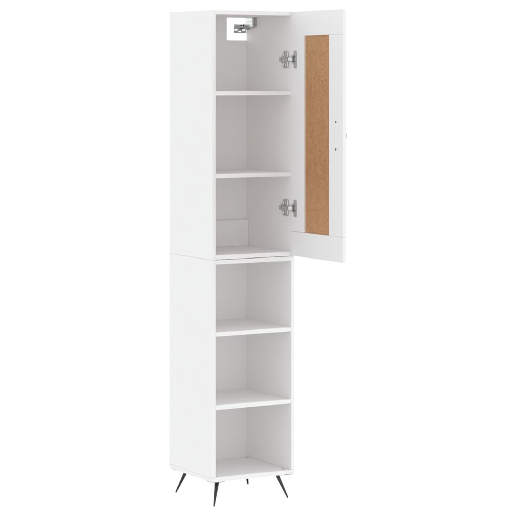 Hoge kast 34,5x34x180 cm bewerkt hout wit is nu te koop bij PeponiXL, paradijselijk wonen!