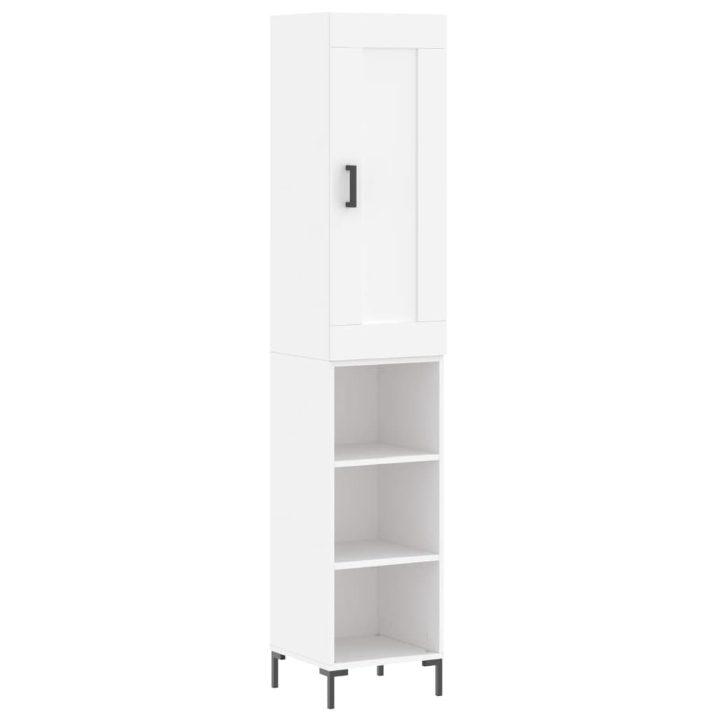 Hoge kast 34,5x34x180 cm bewerkt hout wit is nu te koop bij PeponiXL, paradijselijk wonen!