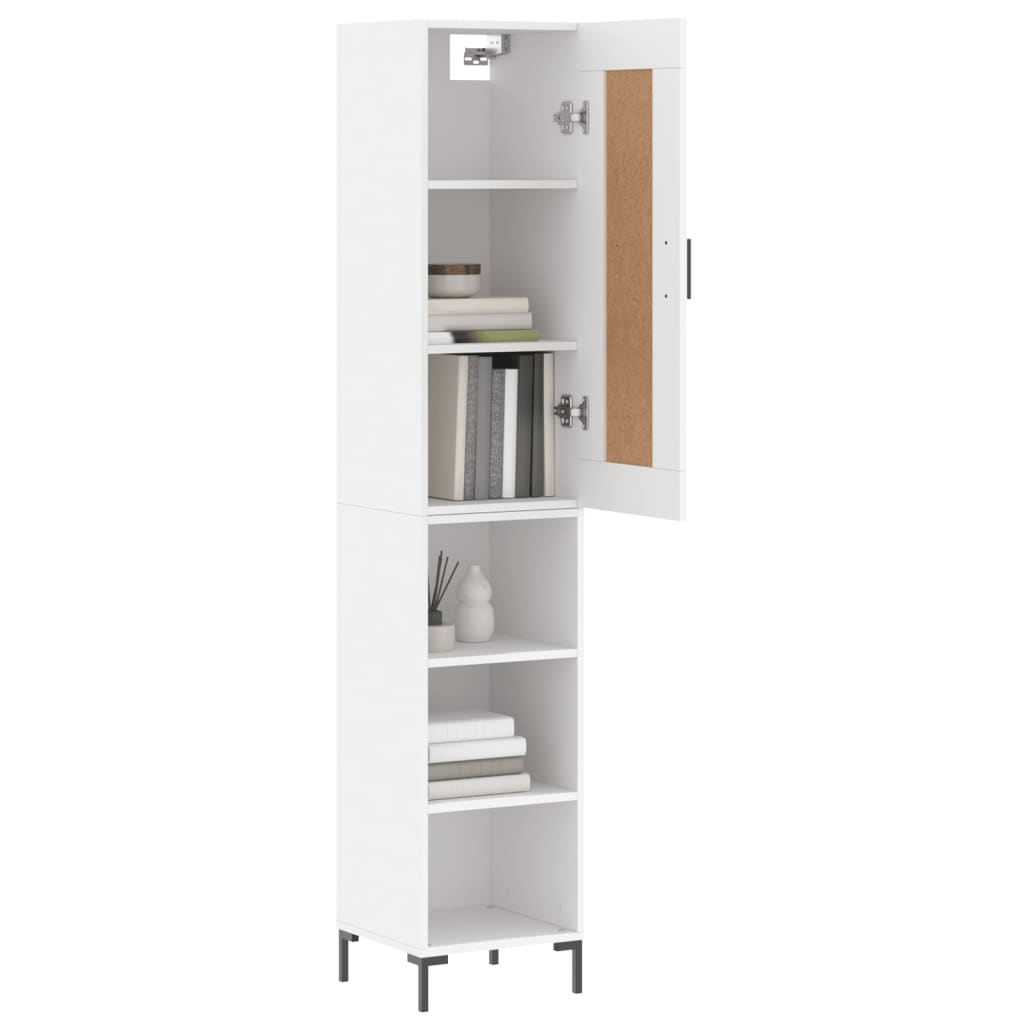Hoge kast 34,5x34x180 cm bewerkt hout wit is nu te koop bij PeponiXL, paradijselijk wonen!