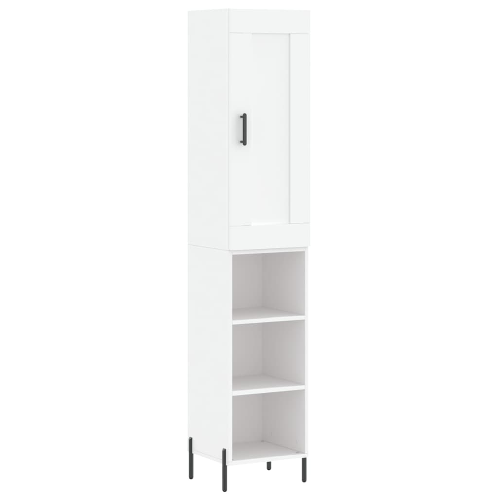 Hoge kast 34,5x34x180 cm bewerkt hout wit is nu te koop bij PeponiXL, paradijselijk wonen!