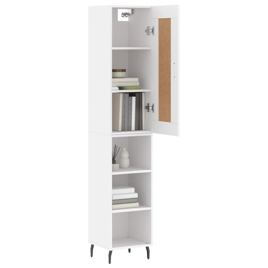 Hoge kast 34,5x34x180 cm bewerkt hout wit is nu te koop bij PeponiXL, paradijselijk wonen!