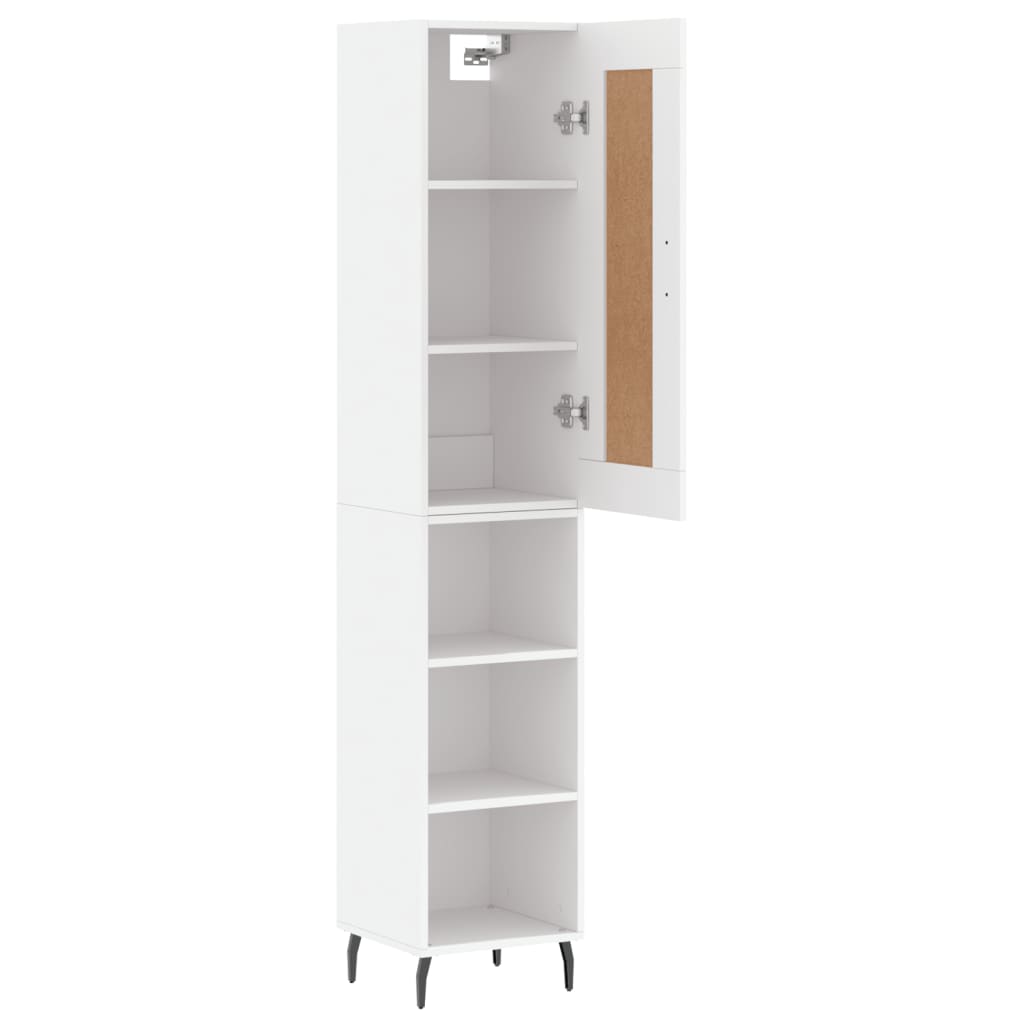 Hoge kast 34,5x34x180 cm bewerkt hout wit is nu te koop bij PeponiXL, paradijselijk wonen!