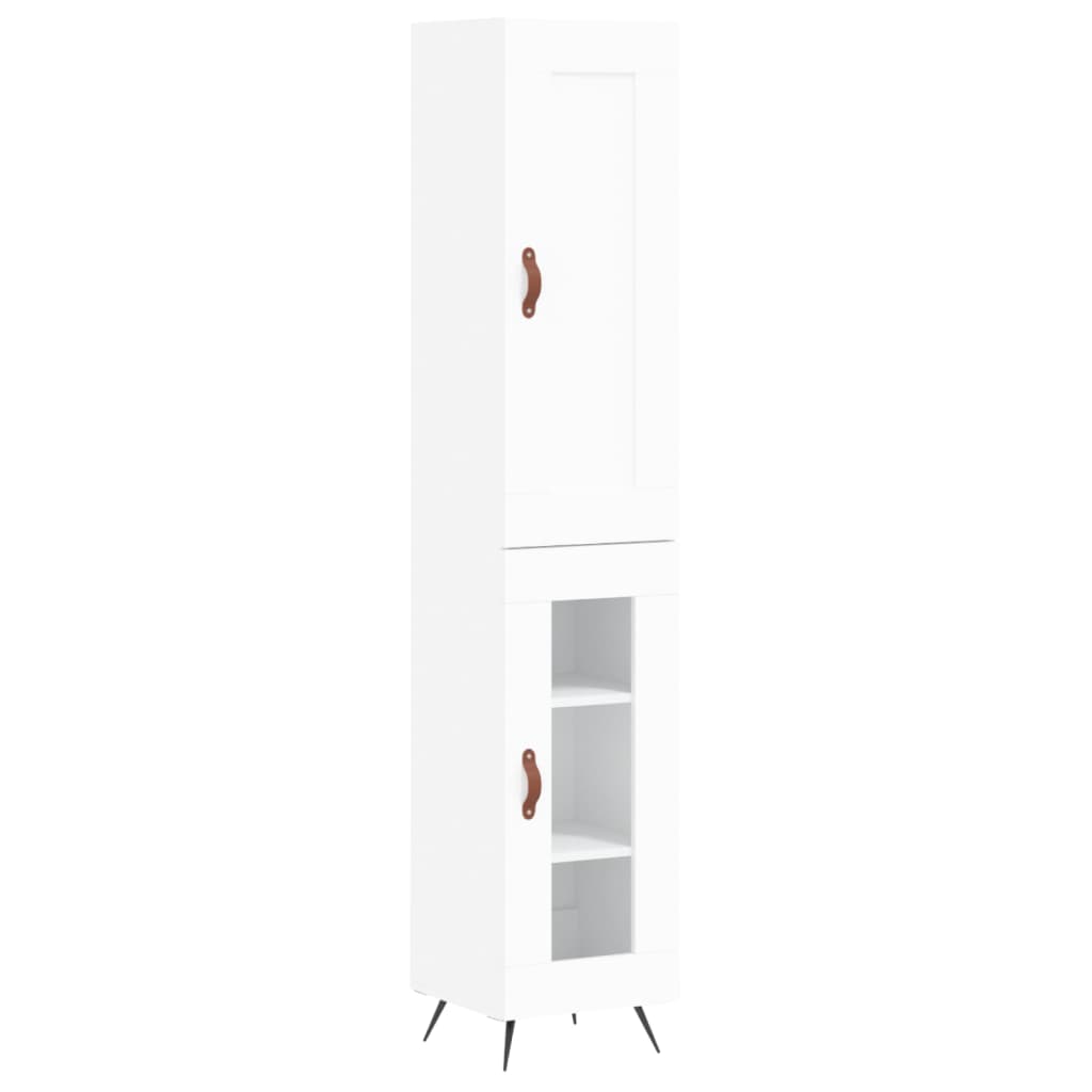 Hoge kast 34,5x34x180 cm bewerkt hout wit is nu te koop bij PeponiXL, paradijselijk wonen!