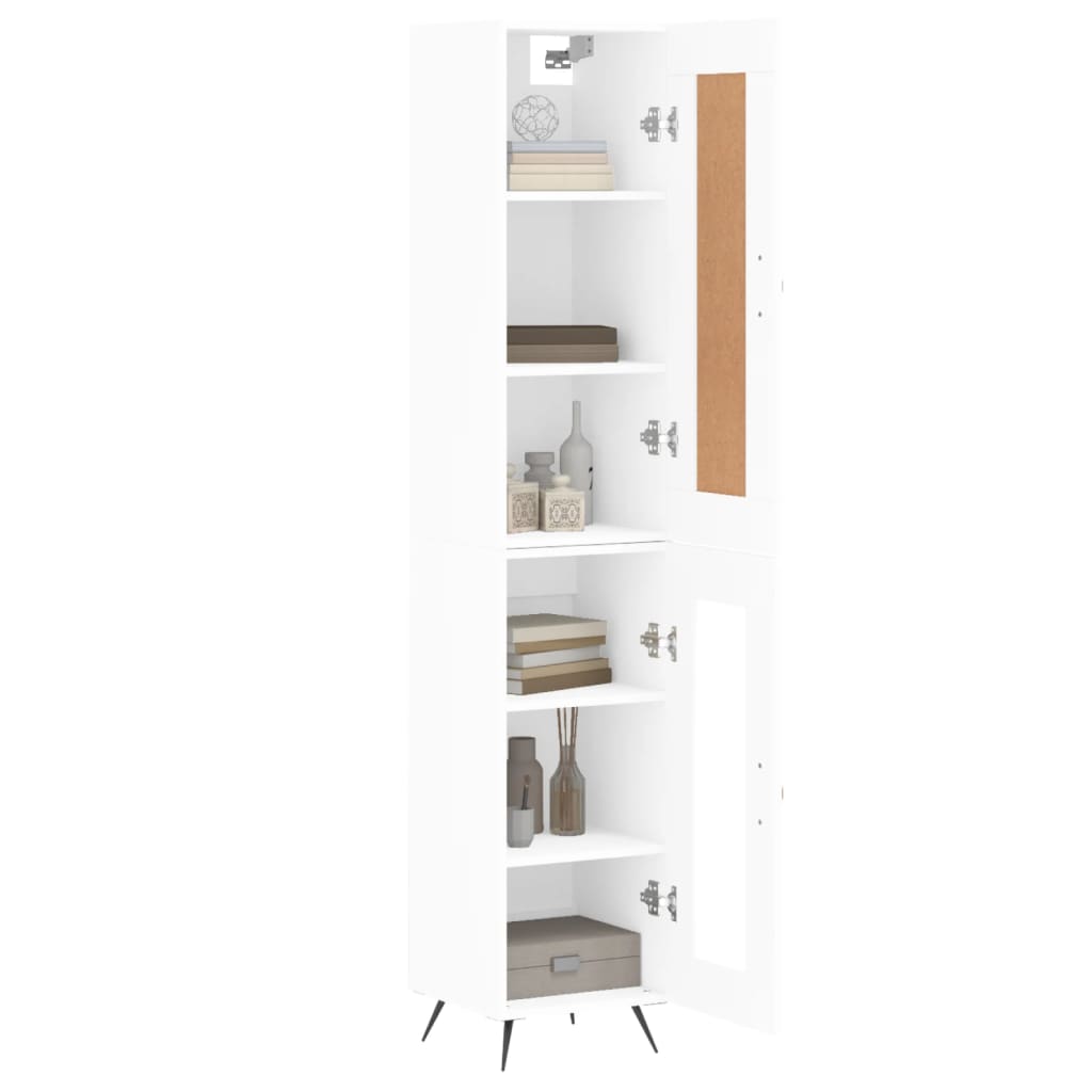 Hoge kast 34,5x34x180 cm bewerkt hout wit is nu te koop bij PeponiXL, paradijselijk wonen!