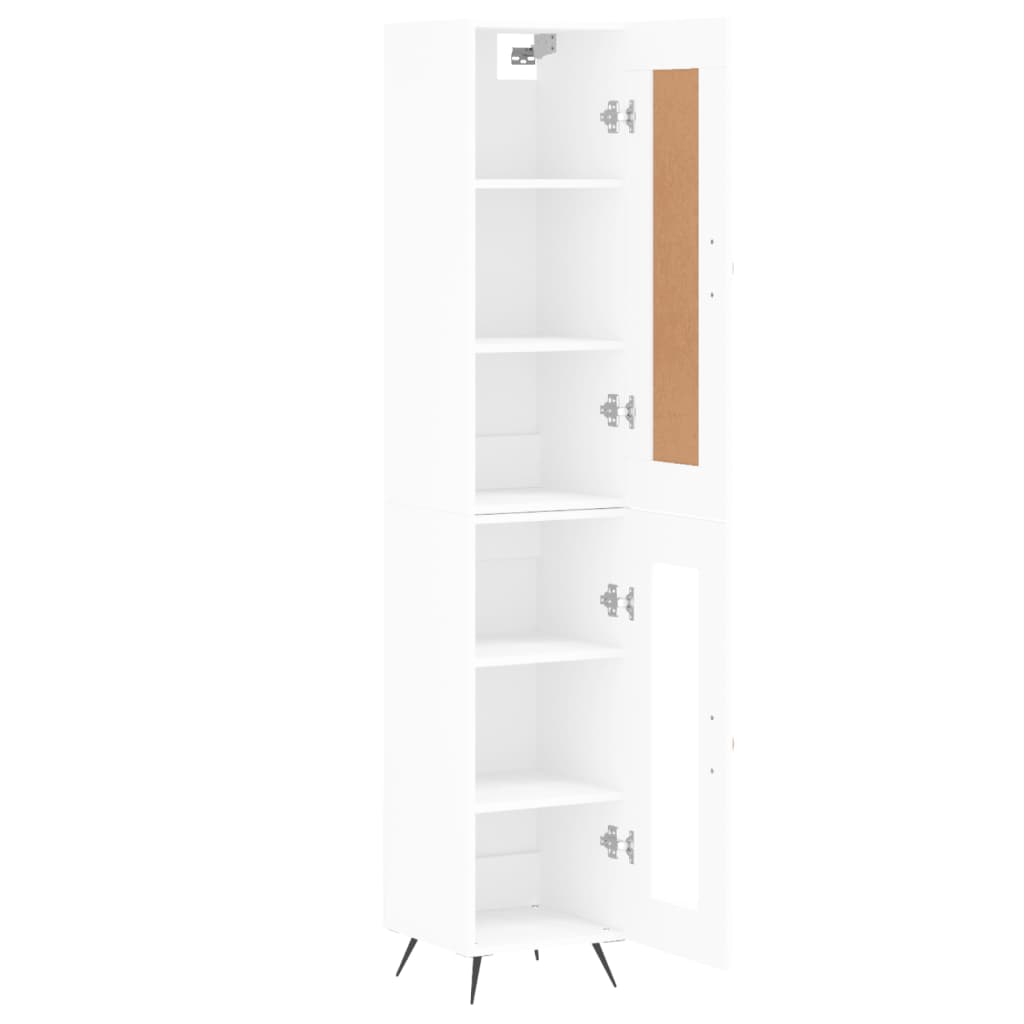 Hoge kast 34,5x34x180 cm bewerkt hout wit is nu te koop bij PeponiXL, paradijselijk wonen!