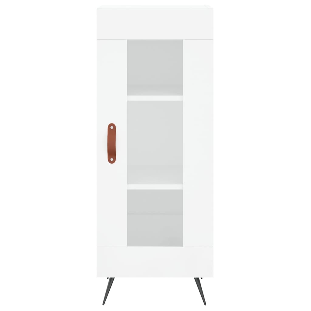 Hoge kast 34,5x34x180 cm bewerkt hout hoogglans wit is nu te koop bij PeponiXL, paradijselijk wonen!