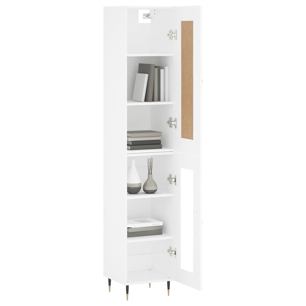 Hoge kast 34,5x34x180 cm bewerkt hout wit is nu te koop bij PeponiXL, paradijselijk wonen!