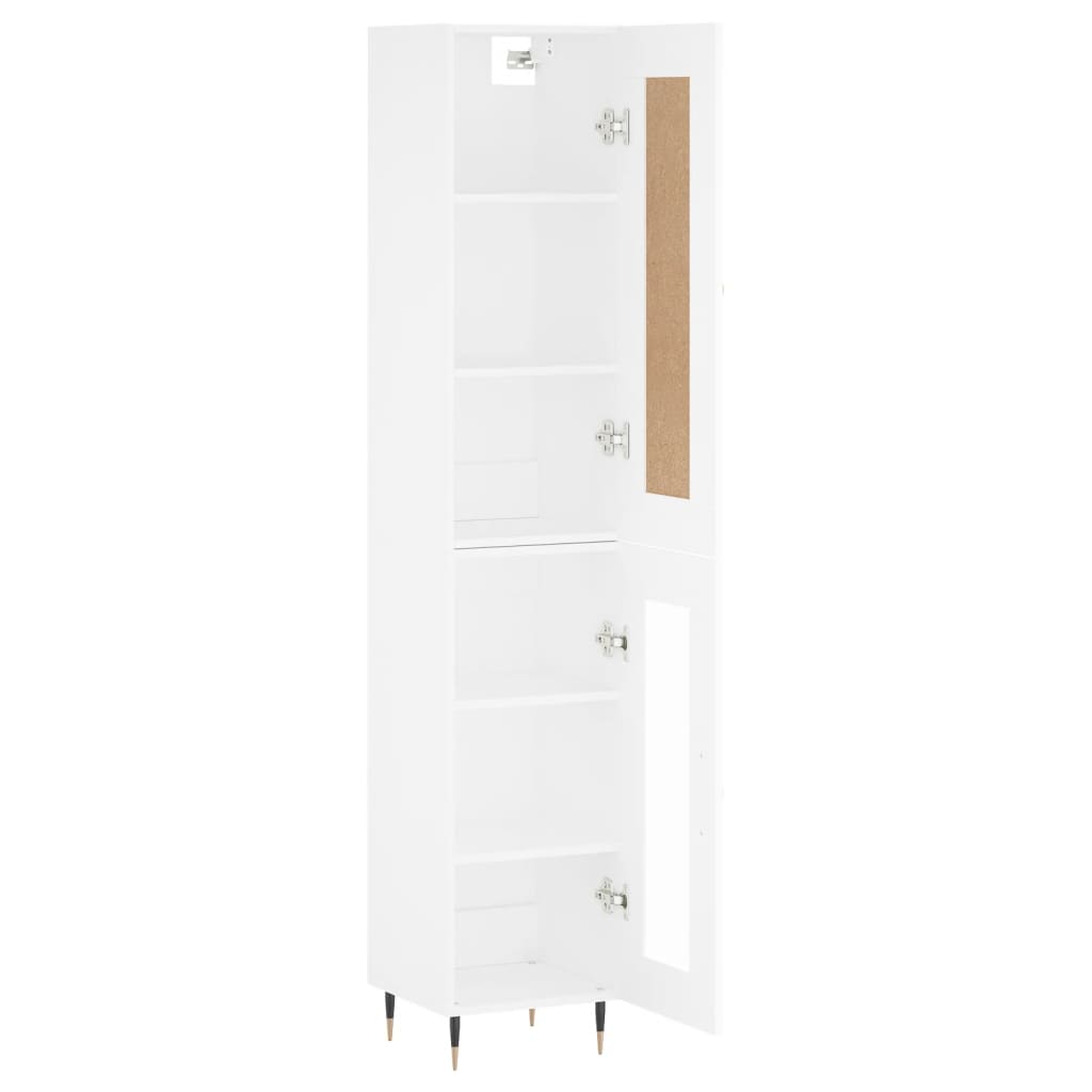 Hoge kast 34,5x34x180 cm bewerkt hout wit is nu te koop bij PeponiXL, paradijselijk wonen!