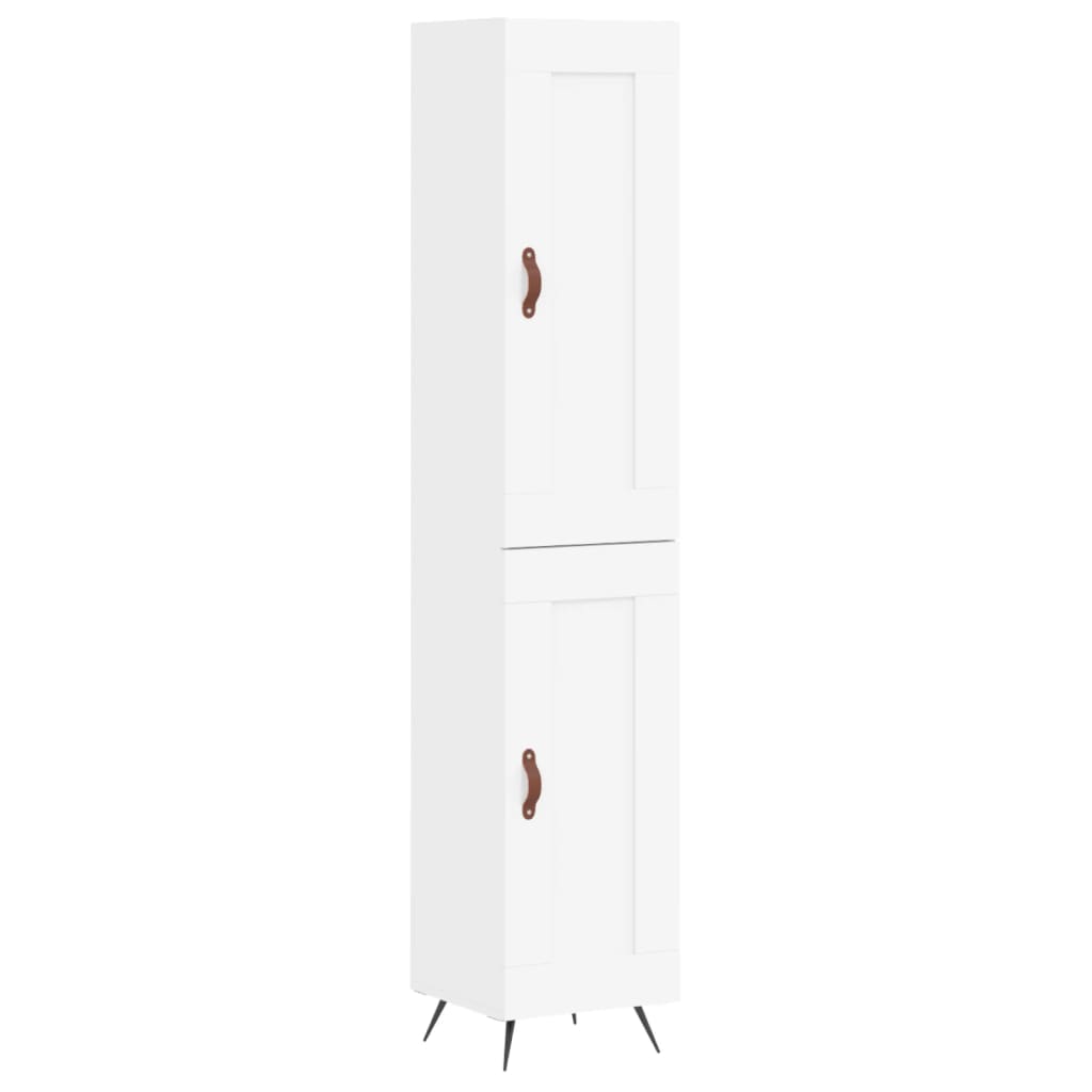 Hoge kast 34,5x34x180 cm bewerkt hout wit is nu te koop bij PeponiXL, paradijselijk wonen!