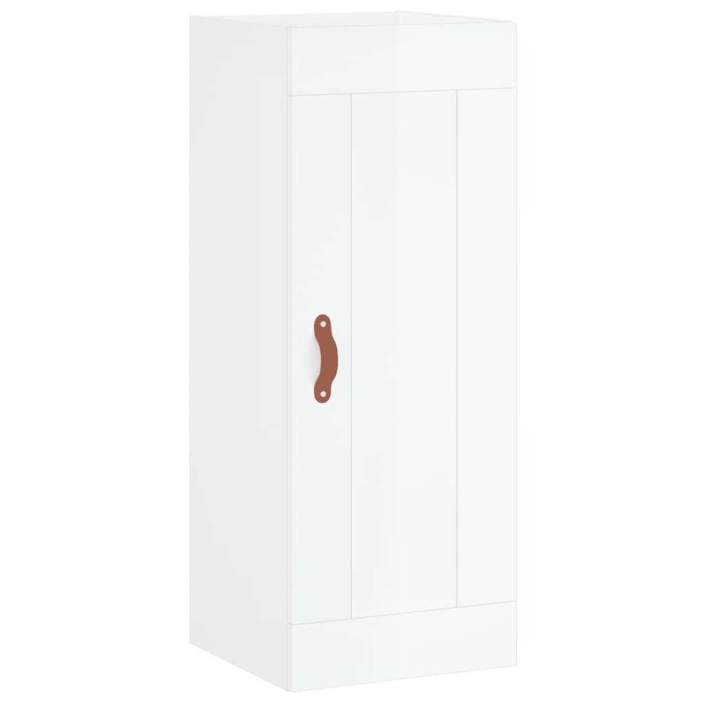 Hoge kast 34,5x34x180 cm bewerkt hout hoogglans wit is nu te koop bij PeponiXL, paradijselijk wonen!