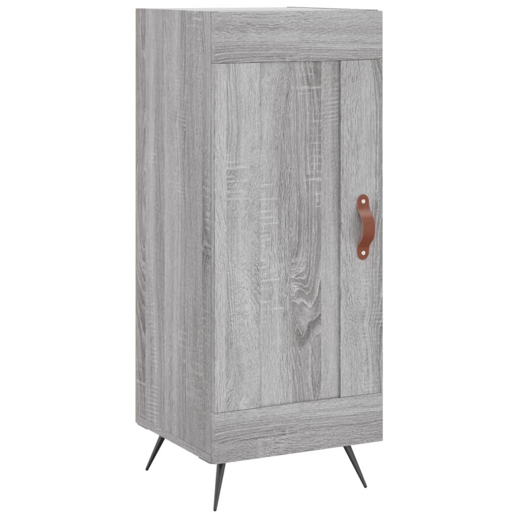 Hoge kast 34,5x34x180 cm bewerkt hout grijs sonoma eikenkleurig is nu te koop bij PeponiXL, paradijselijk wonen!