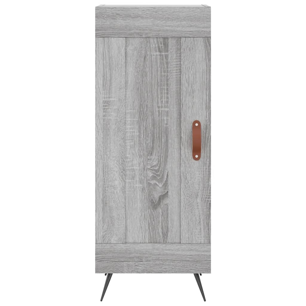 Hoge kast 34,5x34x180 cm bewerkt hout grijs sonoma eikenkleurig is nu te koop bij PeponiXL, paradijselijk wonen!