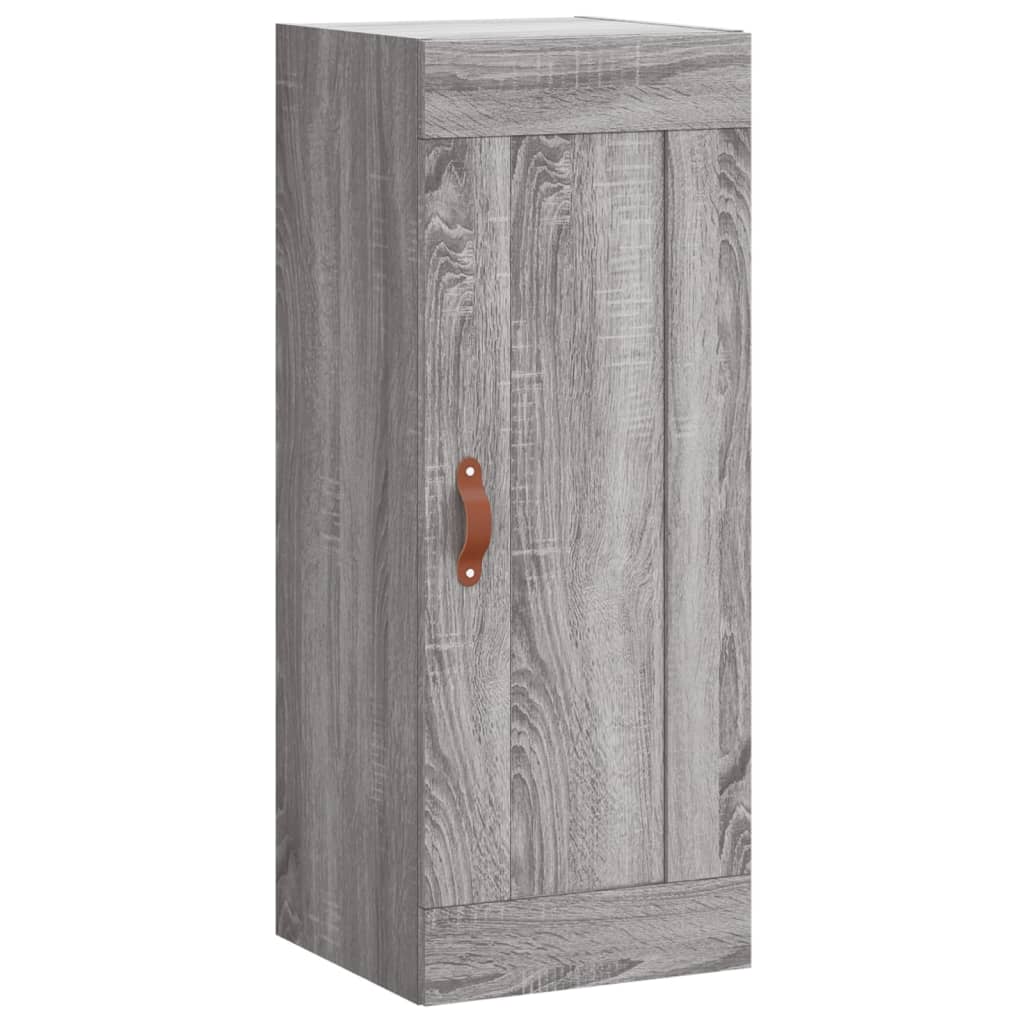 Hoge kast 34,5x34x180 cm bewerkt hout grijs sonoma eikenkleurig is nu te koop bij PeponiXL, paradijselijk wonen!
