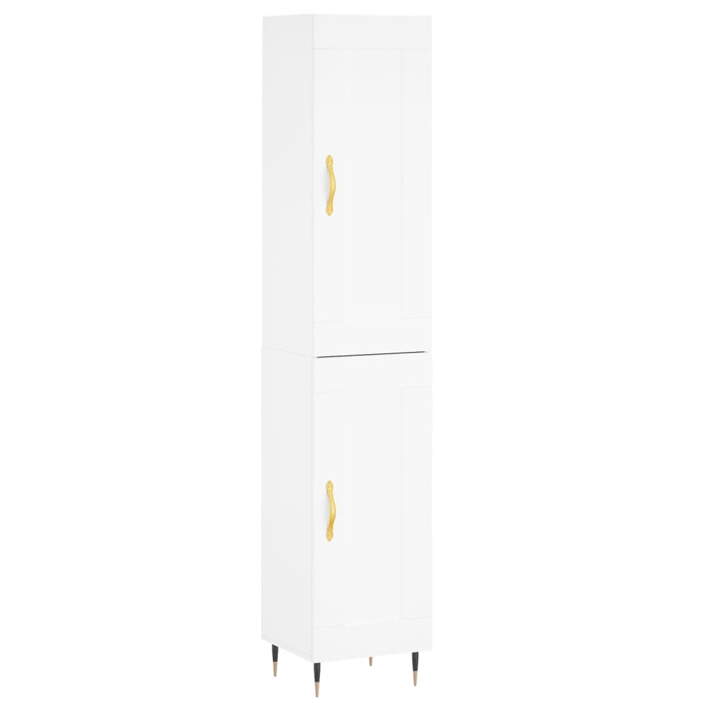 Hoge kast 34,5x34x180 cm bewerkt hout wit is nu te koop bij PeponiXL, paradijselijk wonen!
